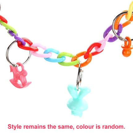 Parrot Acrylic Chain Bridge Swing Bite Toy Climbing Ladder Bird Cage 35cm