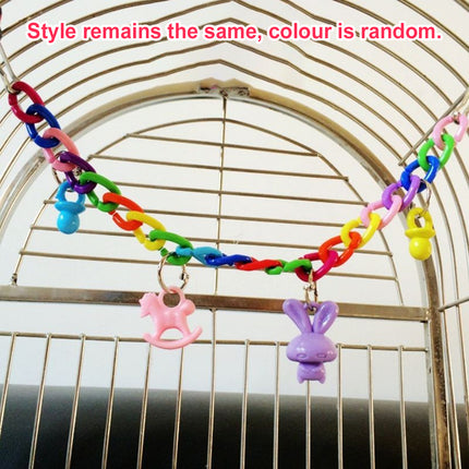 Parrot Acrylic Chain Bridge Swing Bite Toy Climbing Ladder Bird Cage 35cm