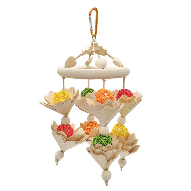 Hanging Parrot Chew Play Toy for Pet Birds Cage Accessory Interactive Grind Beak
