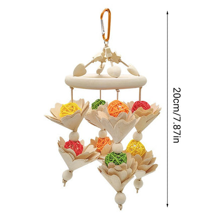 Hanging Parrot Chew Play Toy for Pet Birds Cage Accessory Interactive Grind Beak
