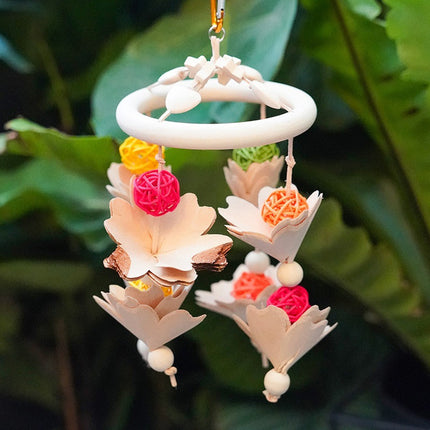 Hanging Parrot Chew Play Toy for Pet Birds Cage Accessory Interactive Grind Beak