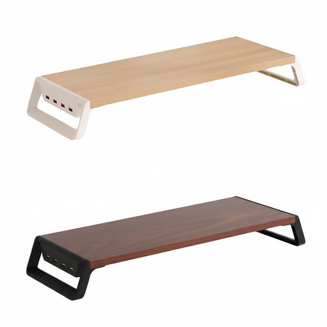 Computer Monitor Stand with 4 USB Hub Stable Riser Desk Organiser Space Saving