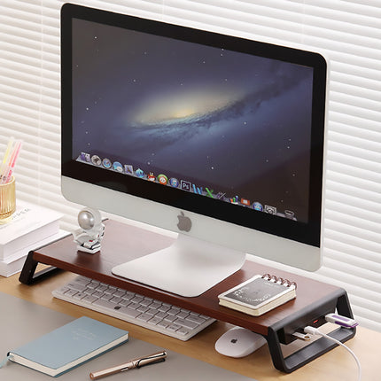 Computer Monitor Stand with 4 USB Hub Stable Riser Desk Organiser Space Saving