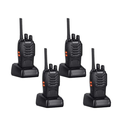 2~6X Bf-88E Two Way Radio Walkie Talkie Uhf 400-470Mhz Handheld + Earbuds - Aimall