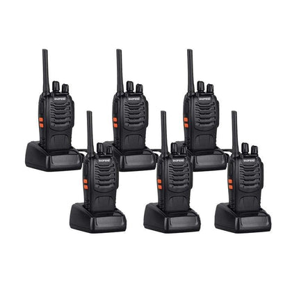 2~6X Bf-88E Two Way Radio Walkie Talkie Uhf 400-470Mhz Handheld + Earbuds - Aimall