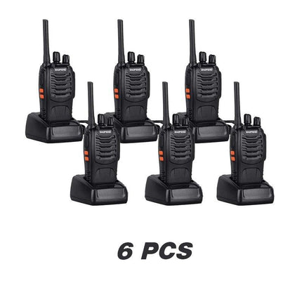 2~6X Bf-88E Two Way Radio Walkie Talkie Uhf 400-470Mhz Handheld + Earbuds - Aimall