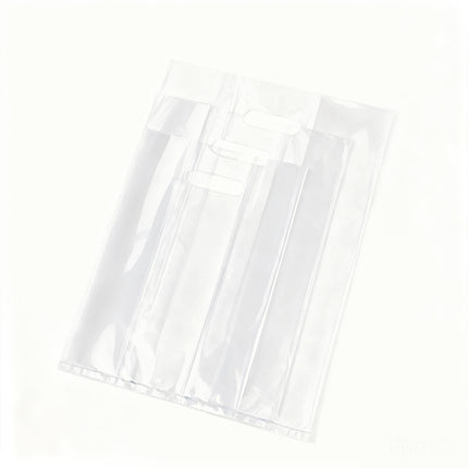 50PCS PE Gift Bags with Handles Clear Plastic Bags for Party Favors Wedding Use
