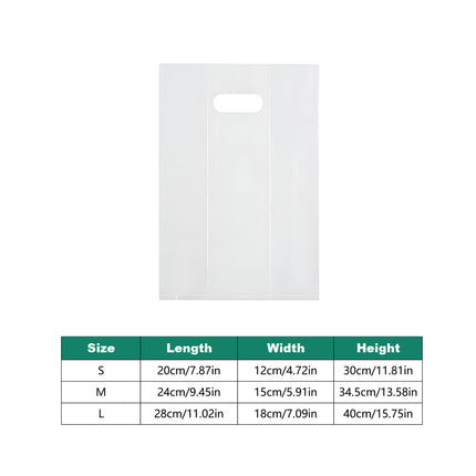 50PCS PE Gift Bags with Handles Clear Plastic Bags for Party Favors Wedding Use