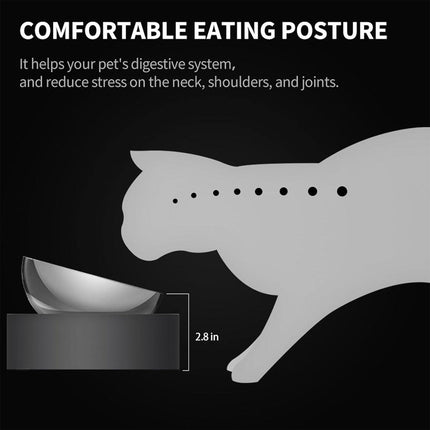 PETKIT 15 Degree Adjustable Double Pet Bowl Stainless Steel Raised Feeder
