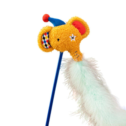 Circus Themed Cat Teaser Stick Interactive Teaser Pole Toy for Cats and Kittens