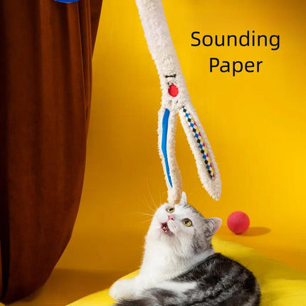 Circus Themed Cat Teaser Stick Interactive Teaser Pole Toy for Cats and Kittens