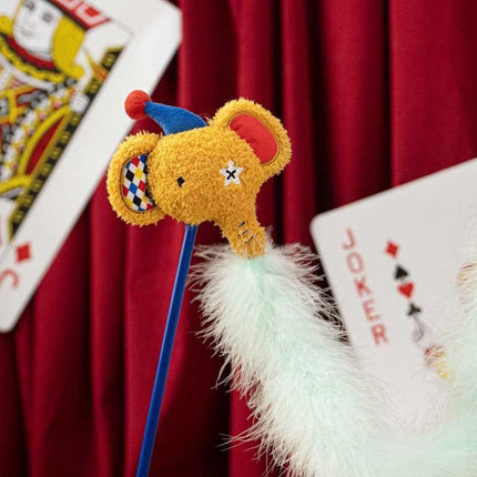 Circus Themed Cat Teaser Stick Interactive Teaser Pole Toy for Cats and Kittens