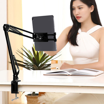 Clamp Long Arm Tablet Phone Holder Adjustable Mount for Bed Desk Use