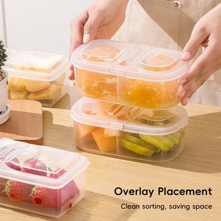 10Pcs Rectangular Airtight Container Set Fridge Freezer Pantry Storage Organiser