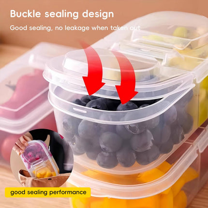 10Pcs Rectangular Airtight Container Set Fridge Freezer Pantry Storage Organiser