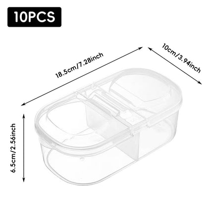 10Pcs Rectangular Airtight Container Set Fridge Freezer Pantry Storage Organiser
