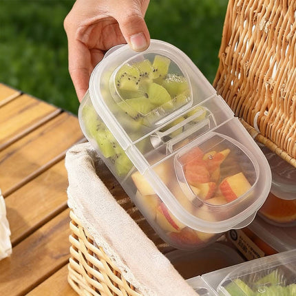 10Pcs Rectangular Airtight Container Set Fridge Freezer Pantry Storage Organiser