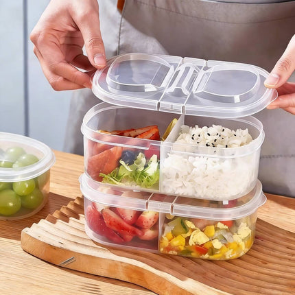 10Pcs Rectangular Airtight Container Set Fridge Freezer Pantry Storage Organiser
