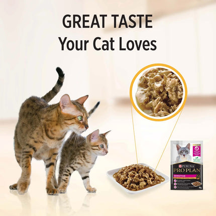 Pro Plan Adult Sensitive Wet Cat Food Chicken In Gravy 85gX12