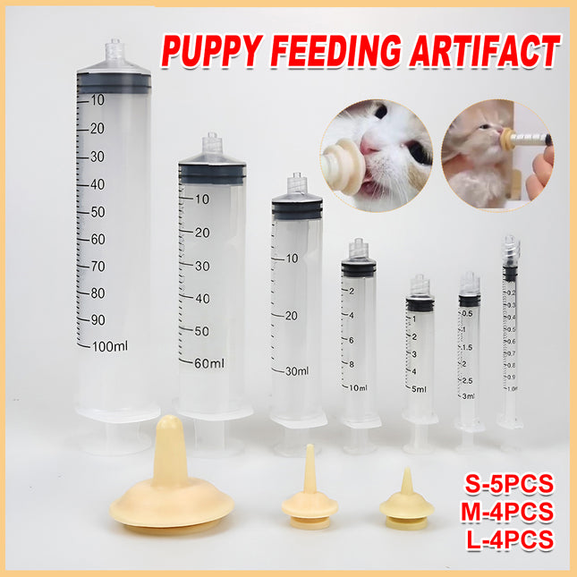 Kitten Puppy Pet Feeding Syringe Feeder Cat Dog Nursing Bottle with Pacifier