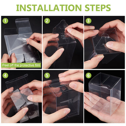 50PCS Clear Gift Box Packaging Birthday Wedding Party Craft Display Favour Box