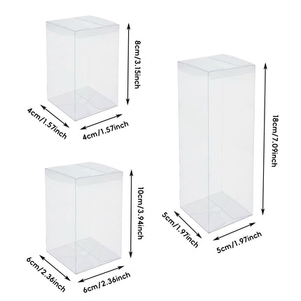 50PCS Clear Gift Box Packaging Birthday Wedding Party Craft Display Favour Box