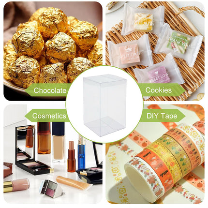 50PCS Clear Gift Box Packaging Birthday Wedding Party Craft Display Favour Box