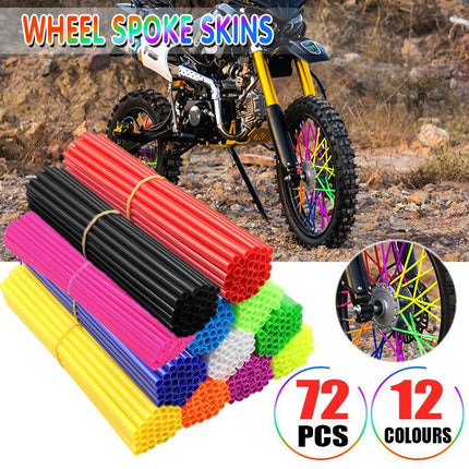 72PCS Wheel Spoke Wrap Sleeves Mountain Bike Bicycle Mtb Wraps Skins Covers - Aimall