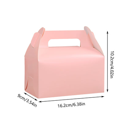 50PCS Handheld Pastry Box Bakery Packaging Cake Carry Box Single Layer Design