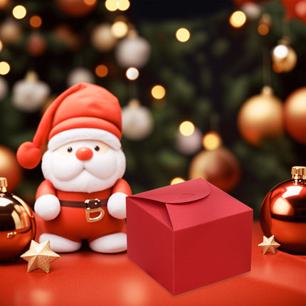 100PCS Square Pastry Box Kraft Paper Cake Box for Cake Dessert Packaging Use