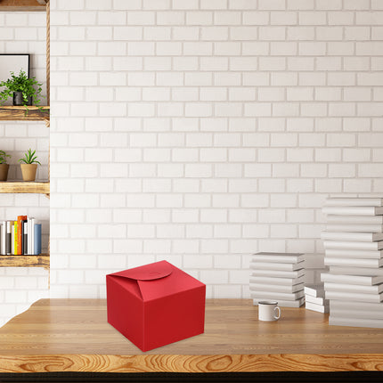 100PCS Square Pastry Box Kraft Paper Cake Box for Cake Dessert Packaging Use