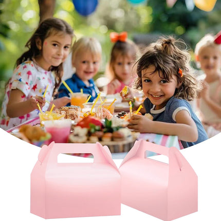 50PCS Handheld Pastry Box Bakery Packaging Cake Carry Box Single Layer Design