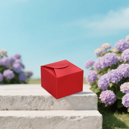 100PCS Square Pastry Box Kraft Paper Cake Box for Cake Dessert Packaging Use