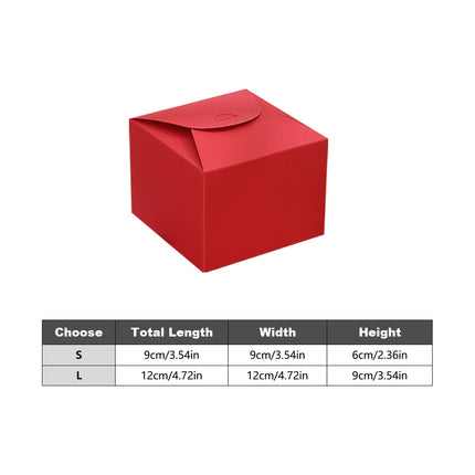 100PCS Square Pastry Box Kraft Paper Cake Box for Cake Dessert Packaging Use