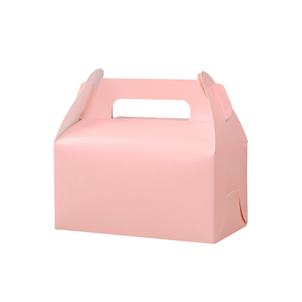 50PCS Handheld Pastry Box Bakery Packaging Cake Carry Box Single Layer Design