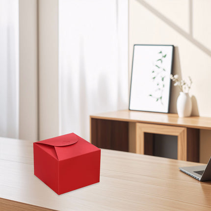 100PCS Square Pastry Box Kraft Paper Cake Box for Cake Dessert Packaging Use