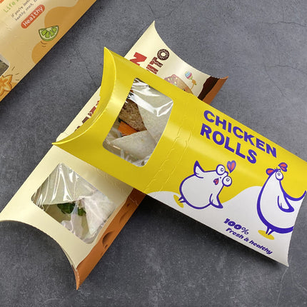 50PCS Baking Meat Roll Takeaway Containers Food-Safe Leak-Proof For Food Storage