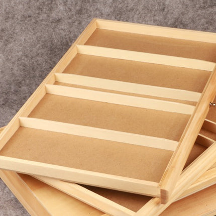 6 Tier Pine Wood Drawer Paintbrush Storage Box Art Case Organizer Artist Sketch