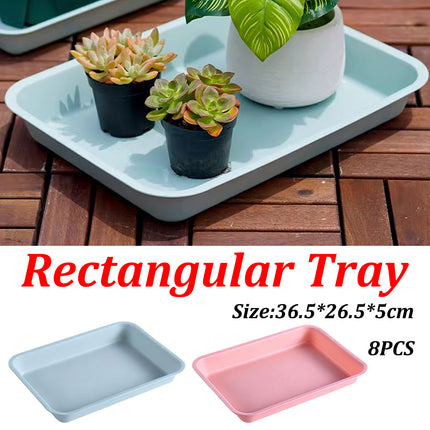 8PCS Rectangular Storage Tray Set Stackable Plastic Organiser for Home Office