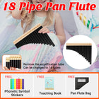18 Pipe Pan Flute C Tuned Beginner Professional Instrument for Students