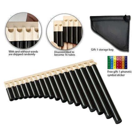 18 Pipe Pan Flute C Tuned Beginner Professional Instrument for Students