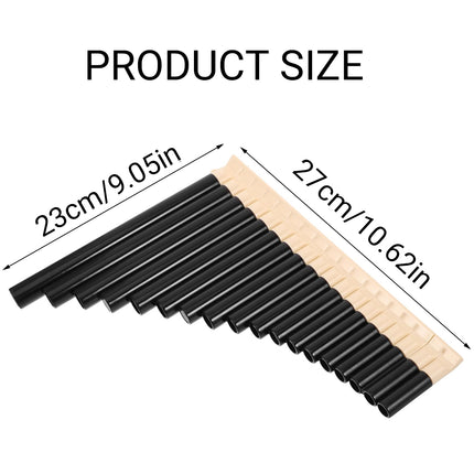 18 Pipe Pan Flute C Tuned Beginner Professional Instrument for Students