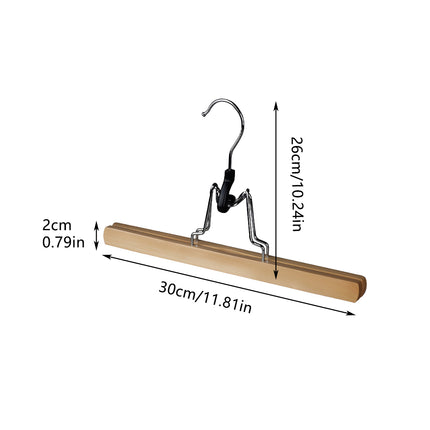 5pcs Skirt Clips Wooden Trouser Clips for Closet Wardrobe Clothing Organization