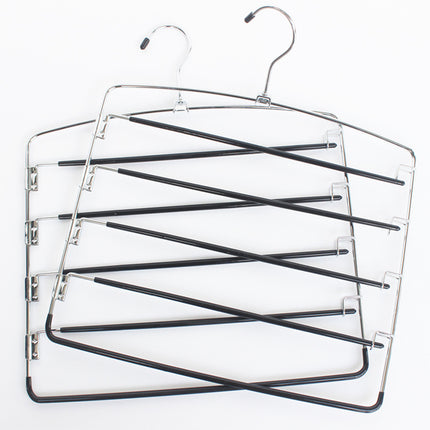 4pcs 5Tier Trouser Rack Multi Tier Pants Hanger Clothes Storage Space Saving