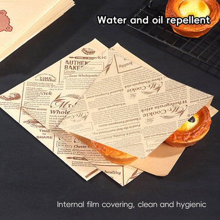 100PCS Bread Sandwiches Packing Paper Bags Food Grade Oil Proof Water Resistant