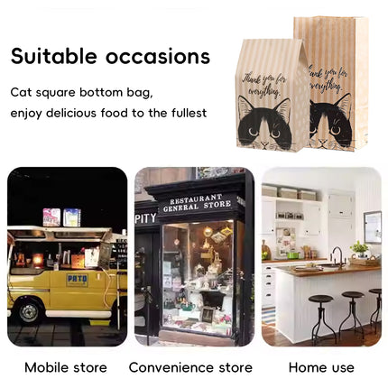 50PCS Food-Grade Bread Bags Stable Molding Design for Takeaway Bakery Packaging