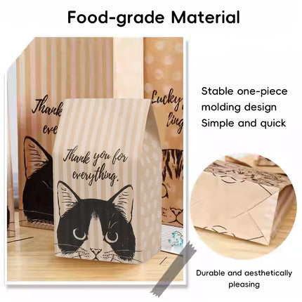 50PCS Food-Grade Bread Bags Stable Molding Design for Takeaway Bakery Packaging