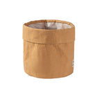 3pcs Kraft Paper Storage Baskets with Water Resistant Lining for Home Organisation