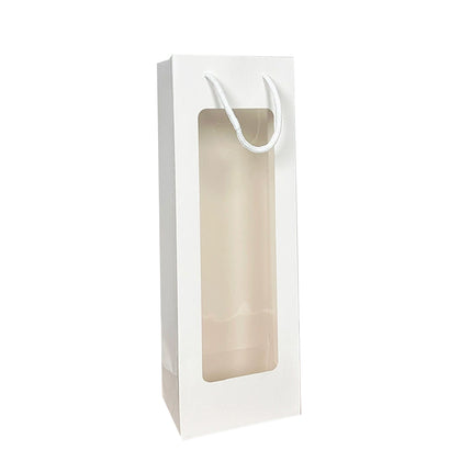 30PCS Wine Gift Bags with Clear Window and Drawstring for Bottle Packaging Use