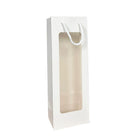 30PCS Wine Gift Bags with Clear Window and Drawstring for Bottle Packaging Use
